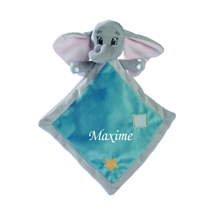  - dumbo léléphant - plat bleu gris étoile 25 cm 